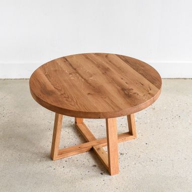 Custom Made Round Wood Coffee Table
