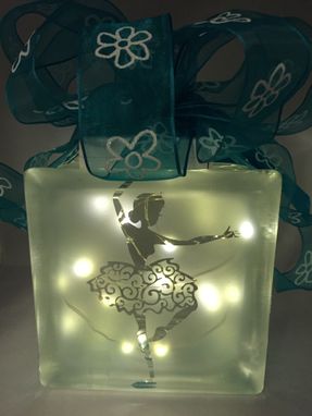 Custom Made Ballerina Glass Block Light
