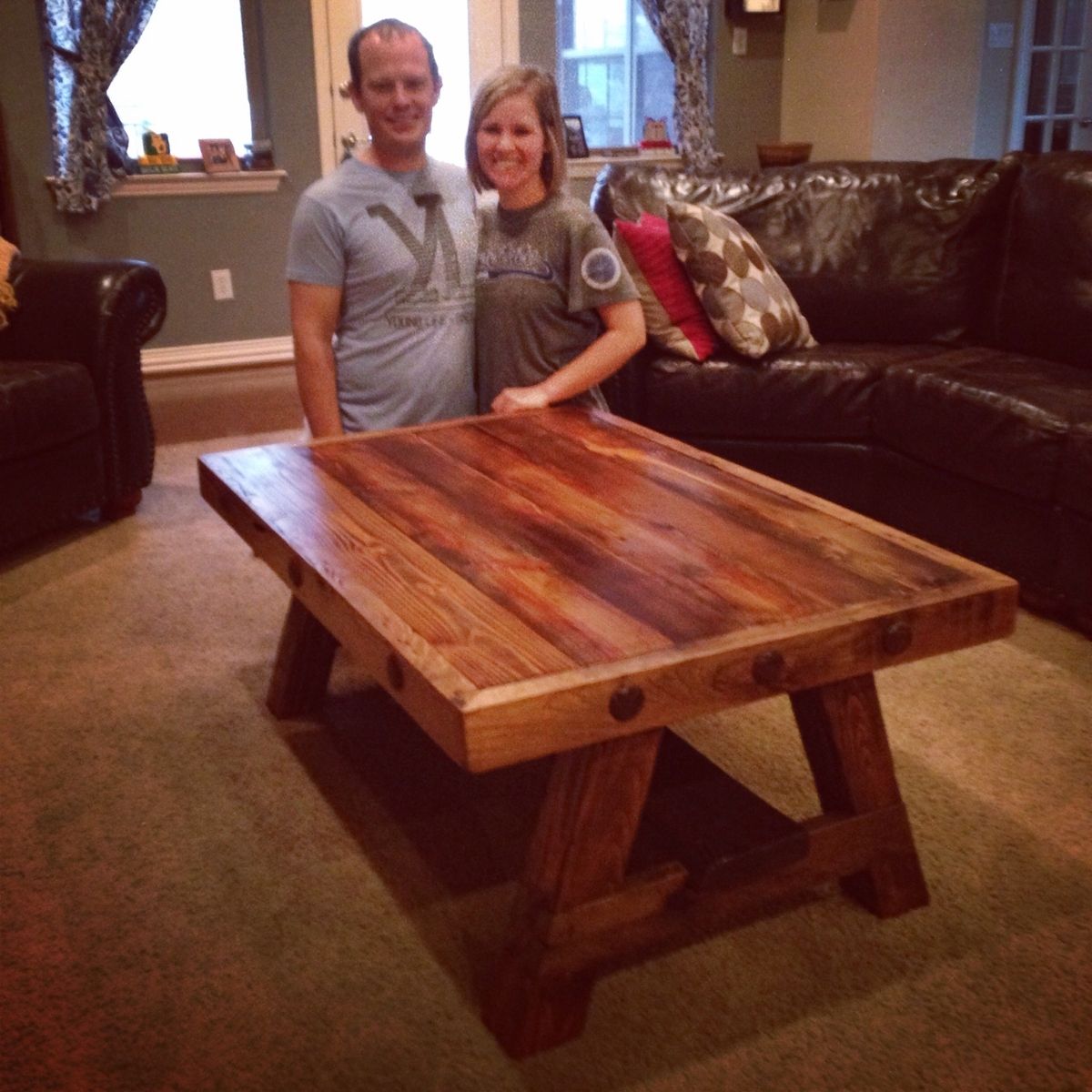 Custom Made Reclaimed Wood Coffee Table by Osleeper 