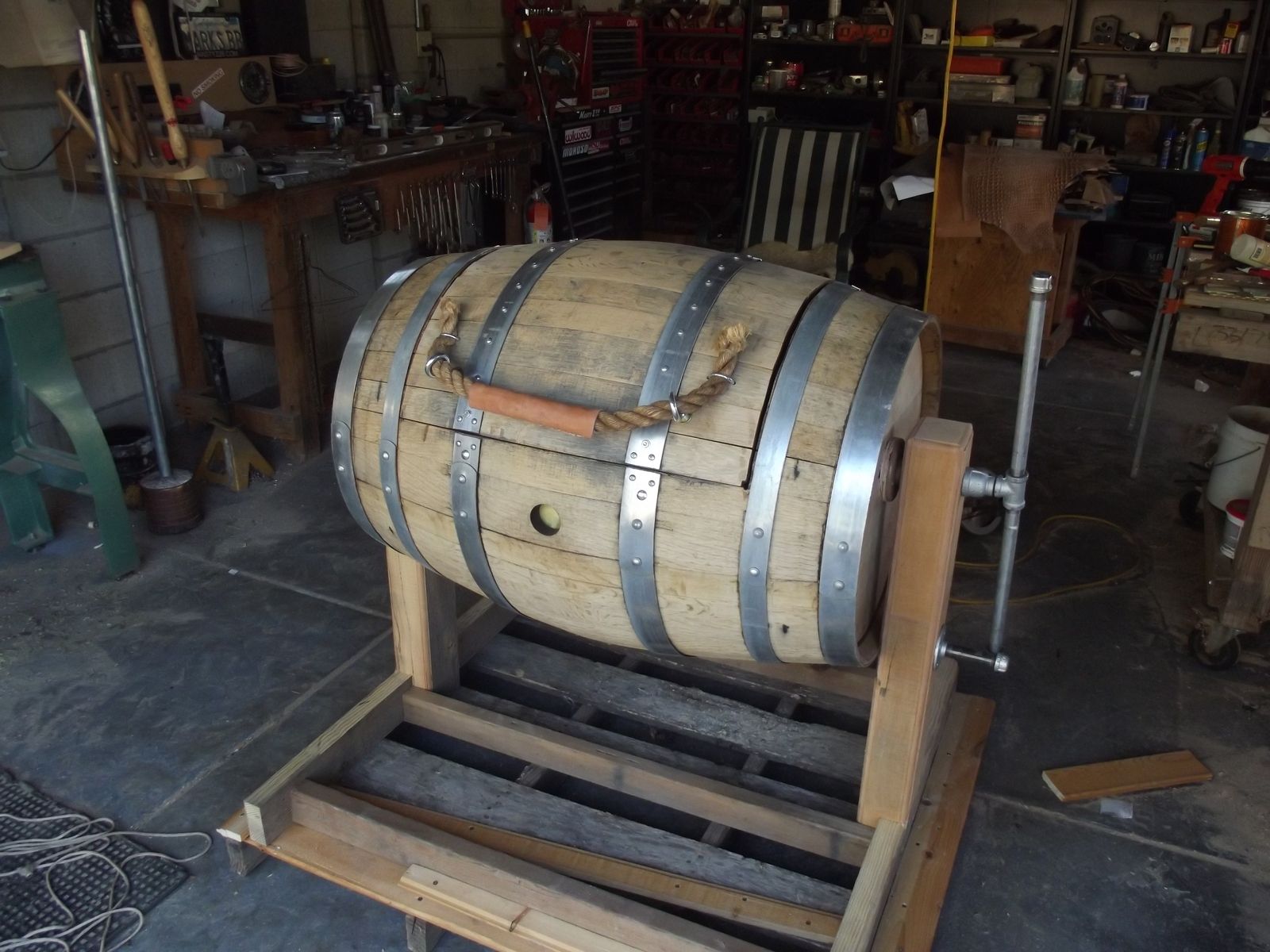 Handmade Wine Barrel Ice Chest by Mark Norman's Custom Crafts
