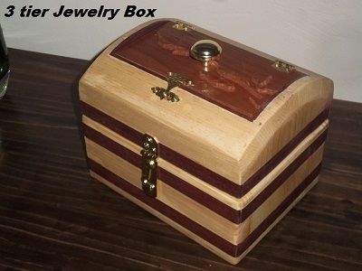 Custom Made 3 Tier Jewelry Box