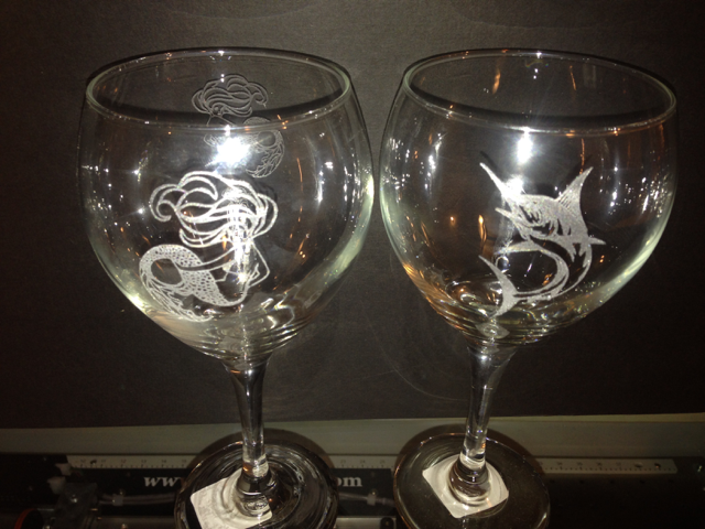 Hand Made Glassware Engraving by B&B Laser Design | CustomMade.com