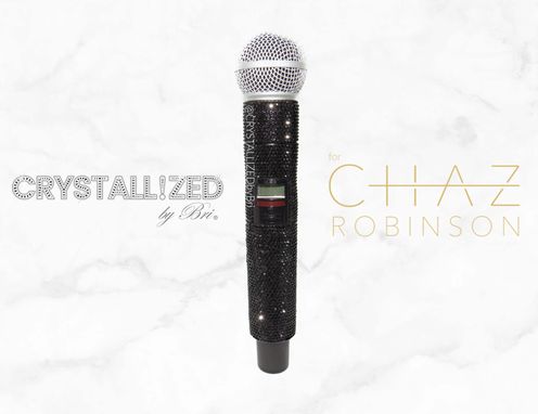 Custom Made Custom Crystallized Microphone Singer Performer Stage Music Mic Bling European Crystals Bedazzled
