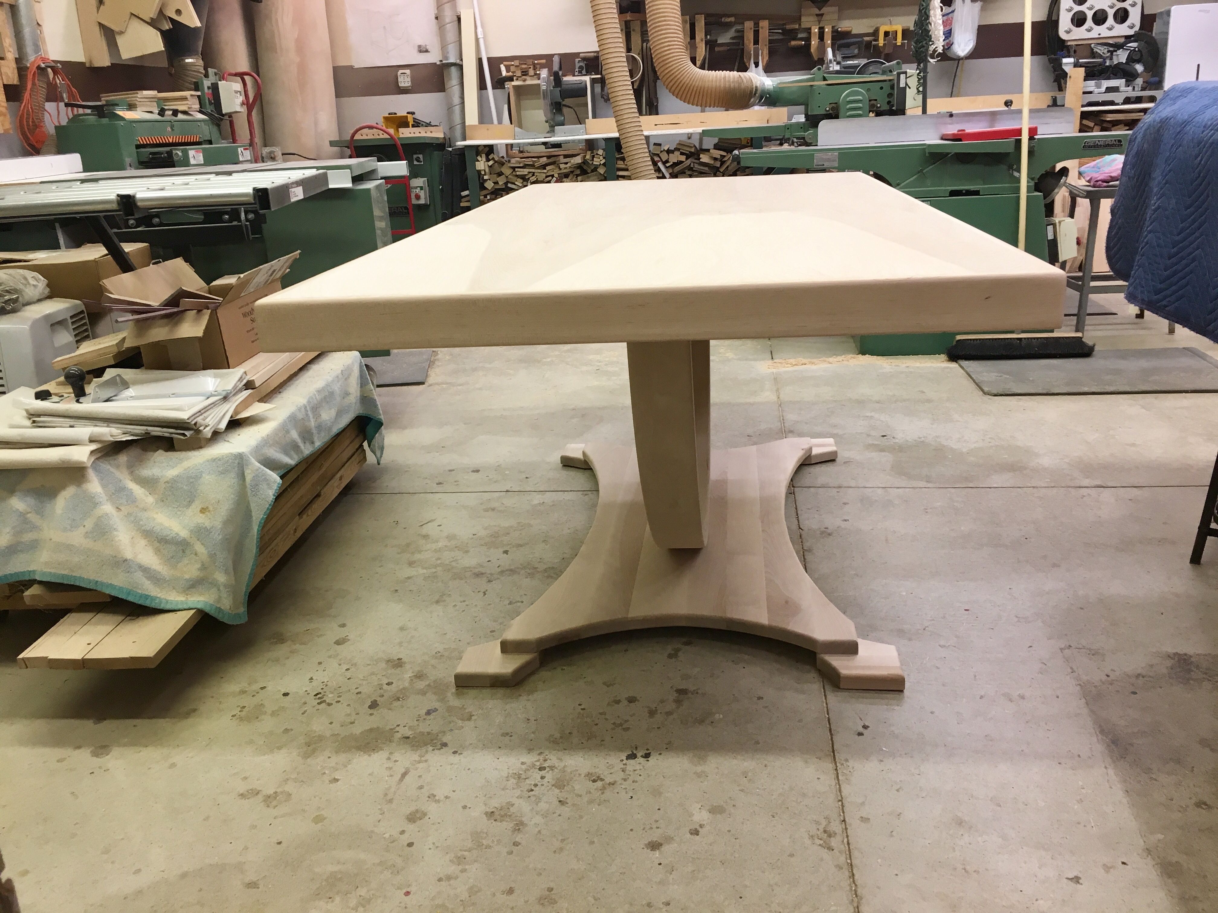 Hand Made Unfinished Birch Arch Dining Table by The Plane Edge, LLC