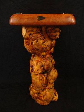 Custom Made Not Afraid Of Pawnee, Art Sculpture Pedestal Table