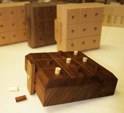 Custom Made Handmade Wood Tic Tac Toe Game