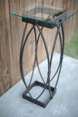 Custom Made Gothic Arch Pedestal End Table