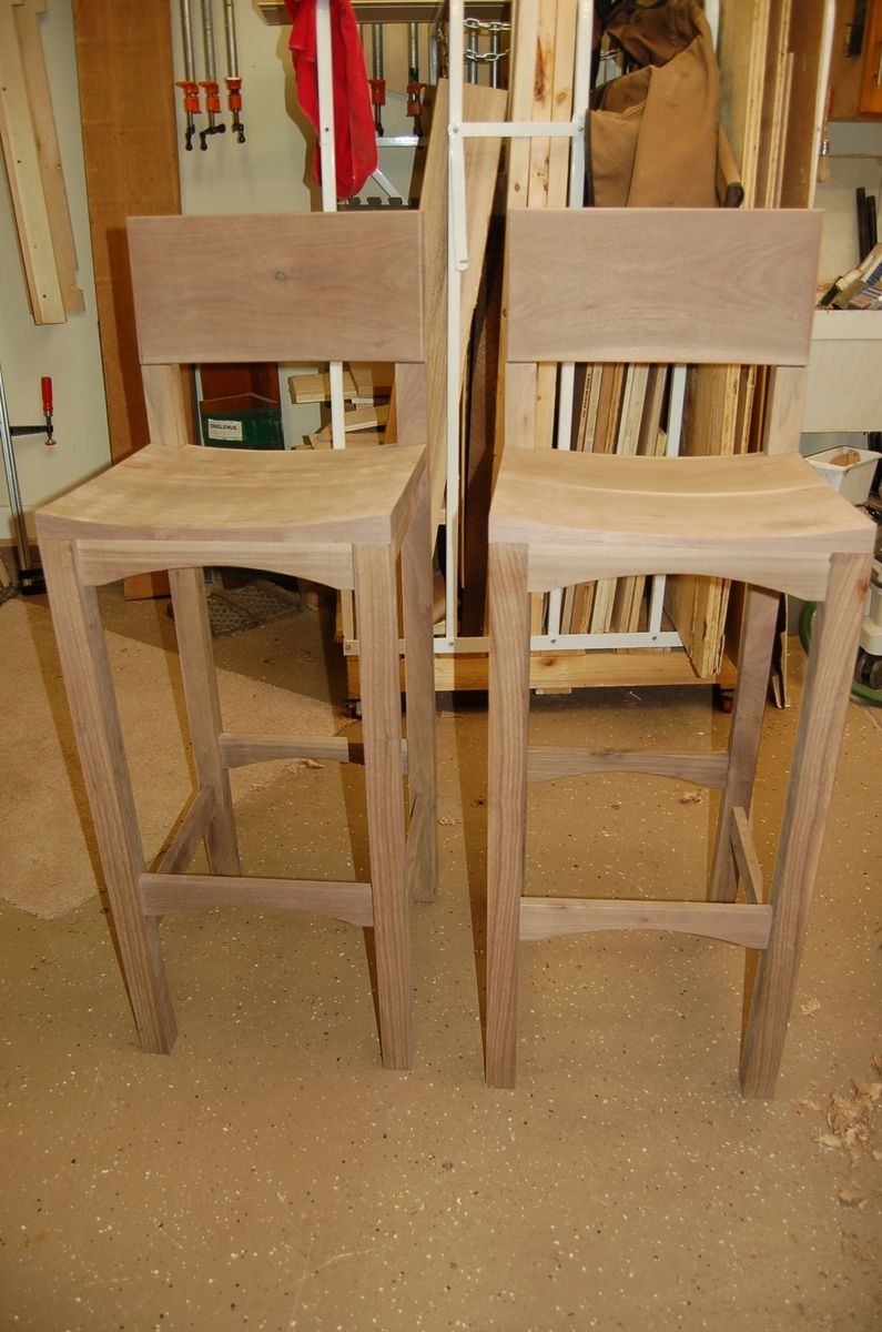 Handmade Walnut Bar Stools by JHO Studios LLC | CustomMade.com