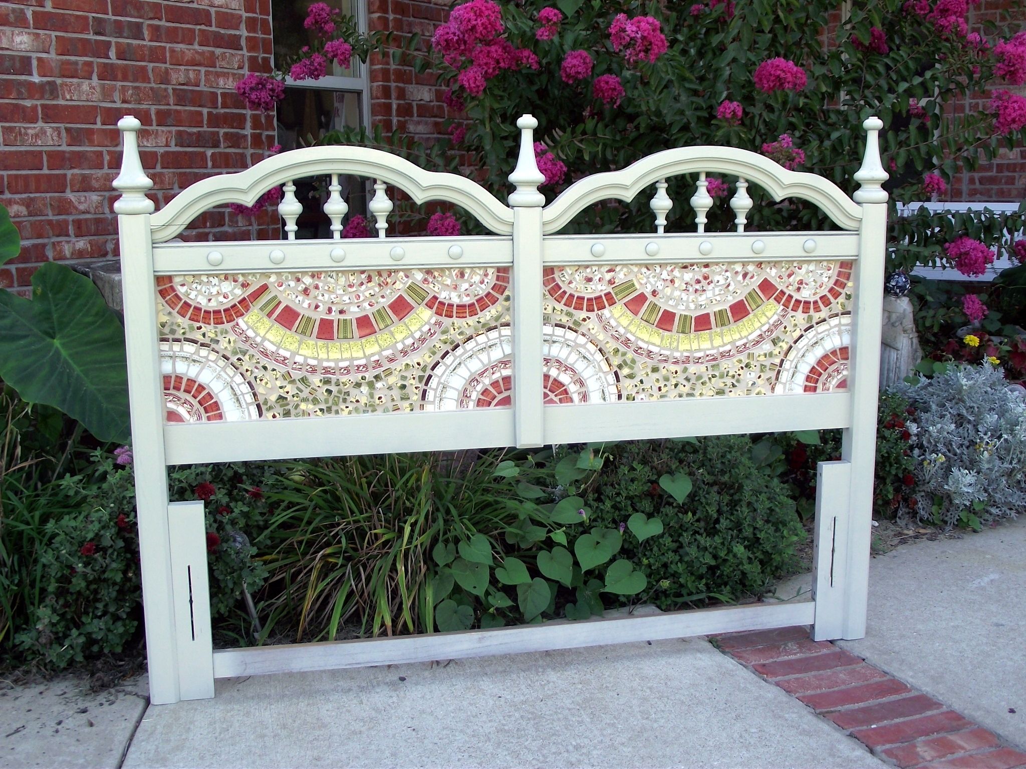 Hand Made Queen Mosaic Headboard (No Footboard Or Rails) by Vintage