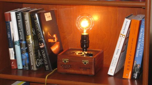 Custom Made Cigar Box Desk Lamp: Onyx Reserve