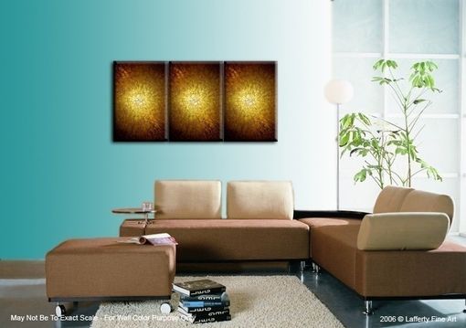 Custom Made Original Palette Knife Painting, Textured Abstract Gold Metallic Art, Painting By Lafferty - 36 X 72