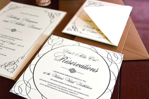Custom Made Scripty Elegant Wedding Invitation Suite