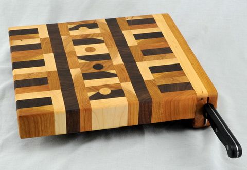 Custom Made End Grain Chopping Blocks With Knife Holders