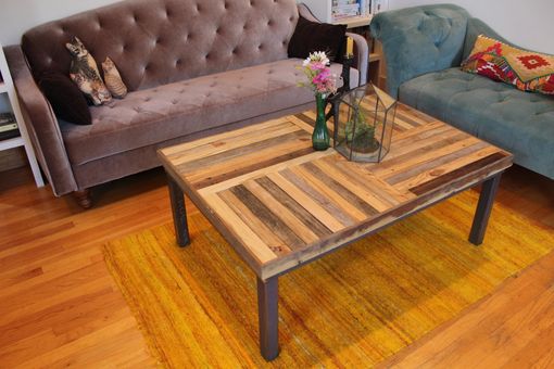 Custom Made Rustic Reclaimed & Sustainably Harvested Wood Coffee Table "Crux''