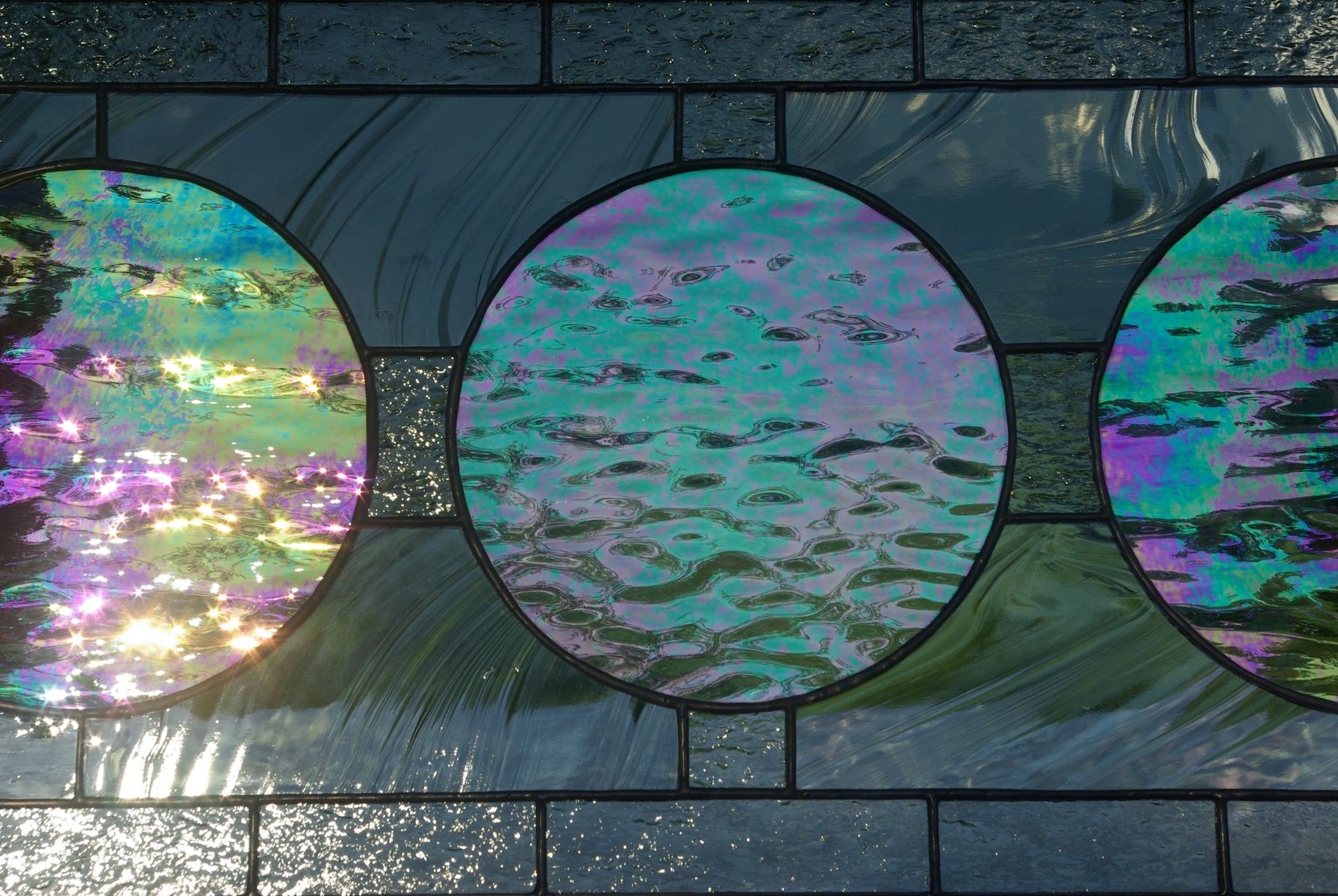 Custom Made Transom (Clear Transom) by Dancing Light Stained Glass