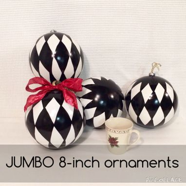 Custom Made Christmas Tree Ornament // Jumbo Harlequin Ornament