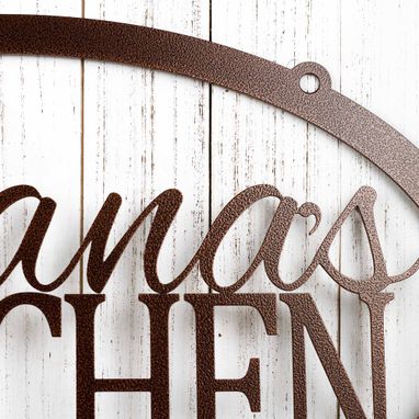Custom Made Custom Metal Sign, Kitchen Sign, Name Sign, Rustic, Metal Wall Art, Personalized Sign, Wall Hanging