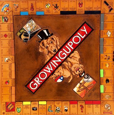 Custom Made Fully Customized Leather Monopoly Board