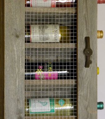 Custom Made Rustic Wine Cabinet With Texas Star Hardware