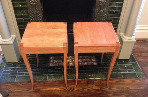 Custom Made Cherry End Tables Transitional
