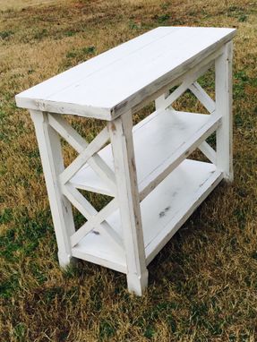 Custom Made Rustic X Console Table