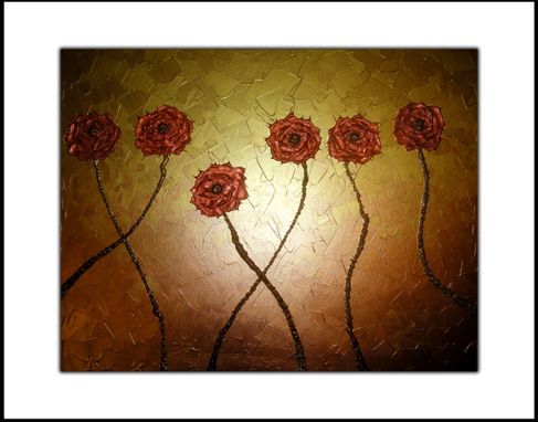 Custom Made Print With Matte Of Gold Rose Painting Sale 22% Off