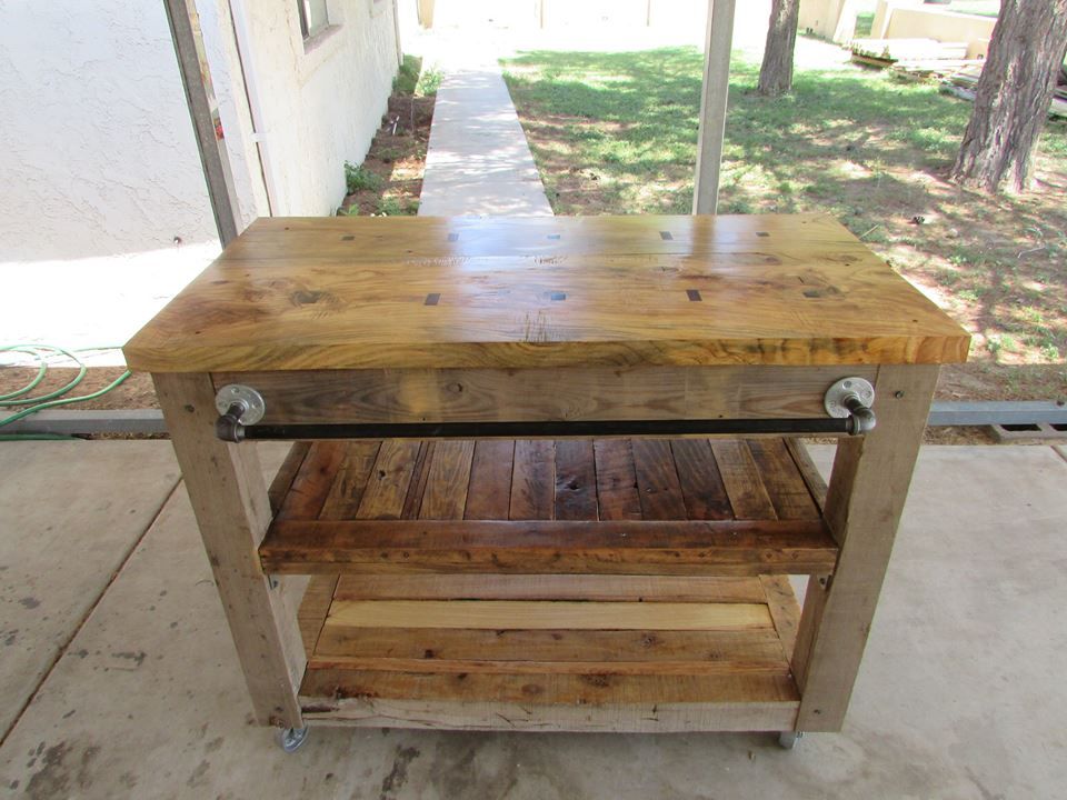 Buy Custom Made Kitchen Island, made to order from Woodsy pallet works