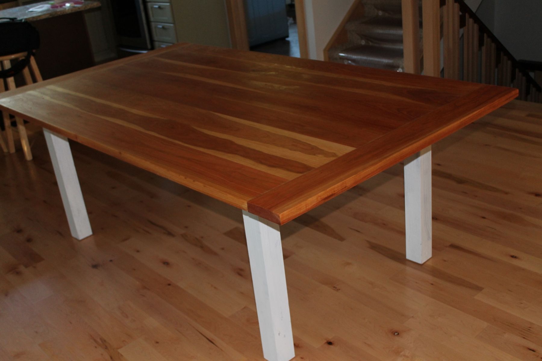 Hand Crafted Distressed Cherry Table With Antiqued Base by Holtzer