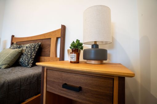 Custom Made Walnut + Cherry End Tables