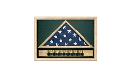 Custom Made Military 21 Gun Salute Flag Display Case