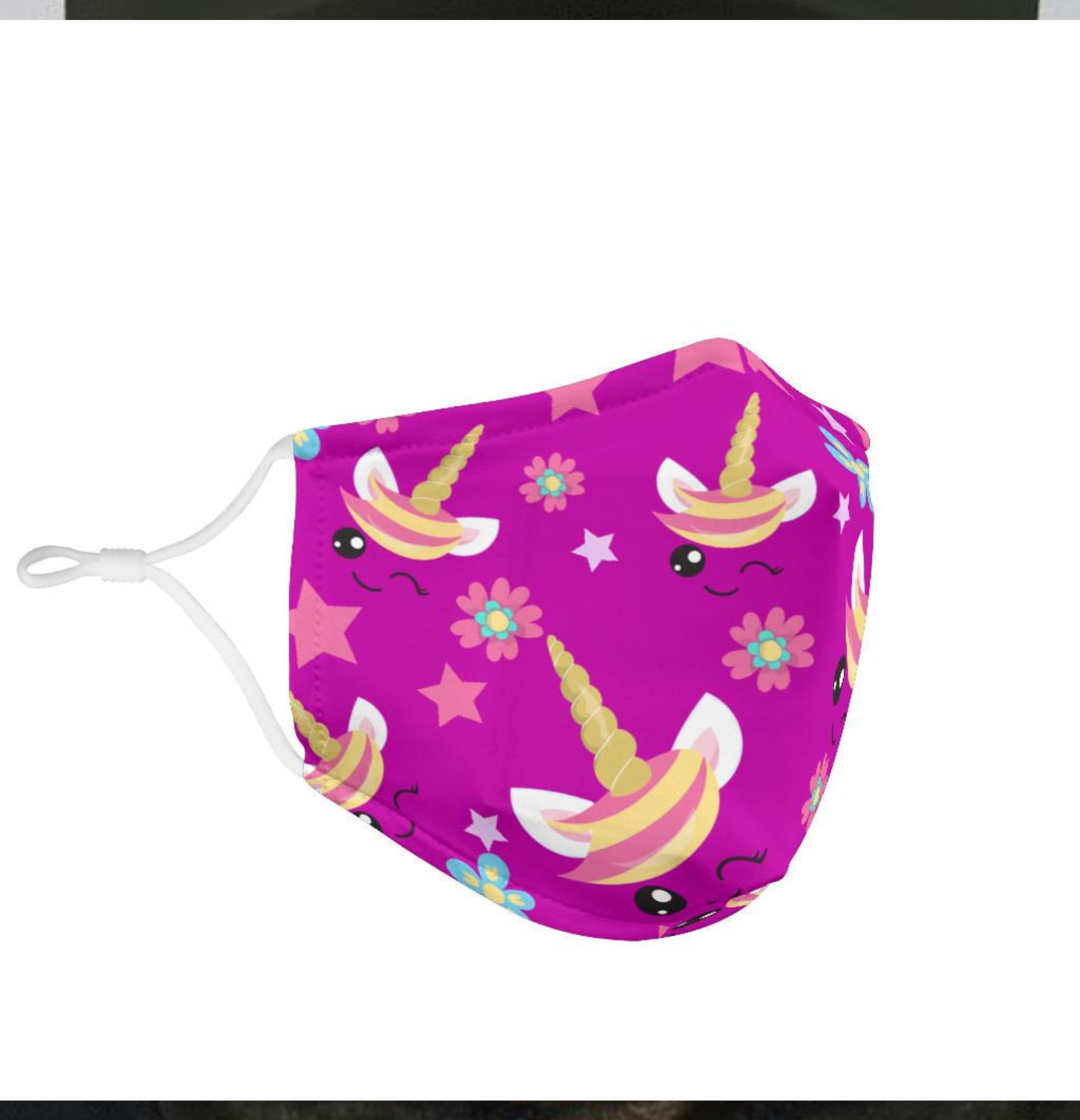 Buy Hand Crafted Adult Or Child Sized Unicorn Face Mask Reuseable