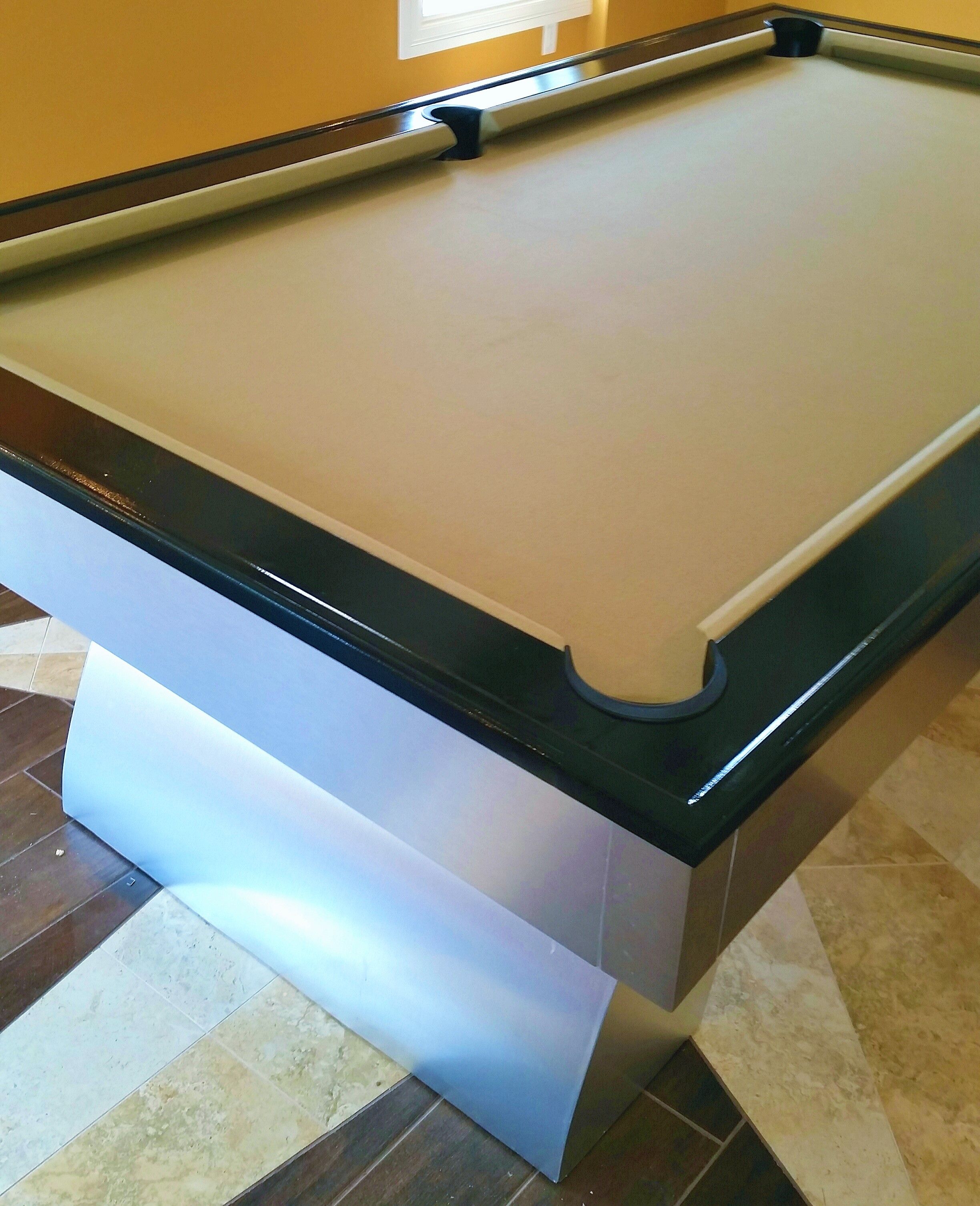 Buy Hand Crafted 8ft Arched Pool Table With Led Lights !, made to order