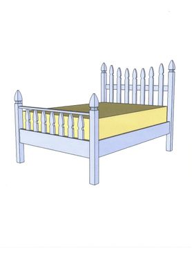 Custom Made Picket Fence Bed