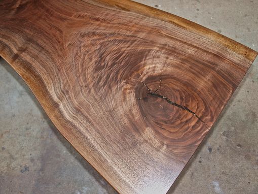 Custom Made Live Wedge Walnut Bench