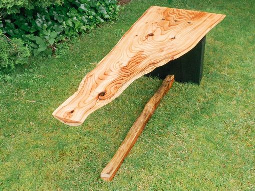 Custom Made Alaska Cedar Slab Cantilever Table