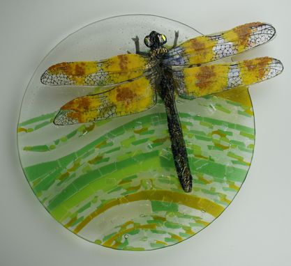Custom Made Dragon Fly Away- Glass Fused Artwork