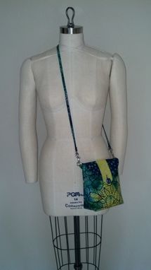 Custom Made Blue Tropical Print Bag
