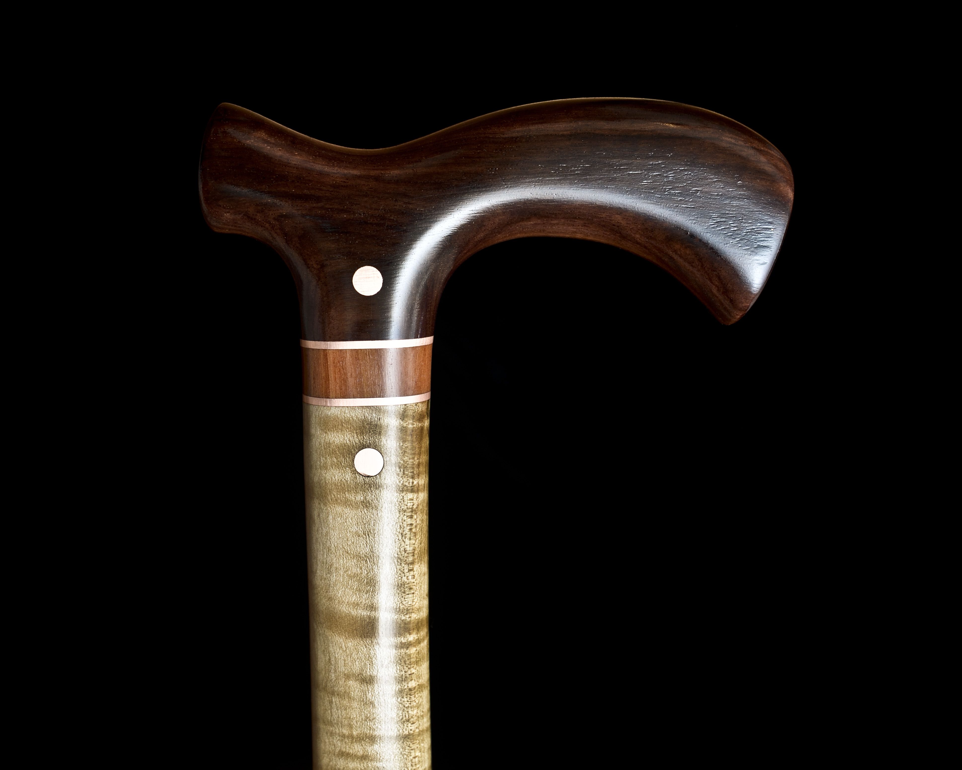 Hand Made Handmade Walking Cane In Ebony And Maple Wood Walking Stick T Idea Wood Art By 4900