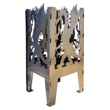 Custom Made Dragon Solid Steel Wood Burning Fire Pit