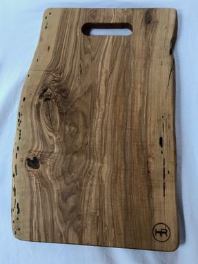 Custom Made Large Ash Live Edge Cutting Board / Serving Board