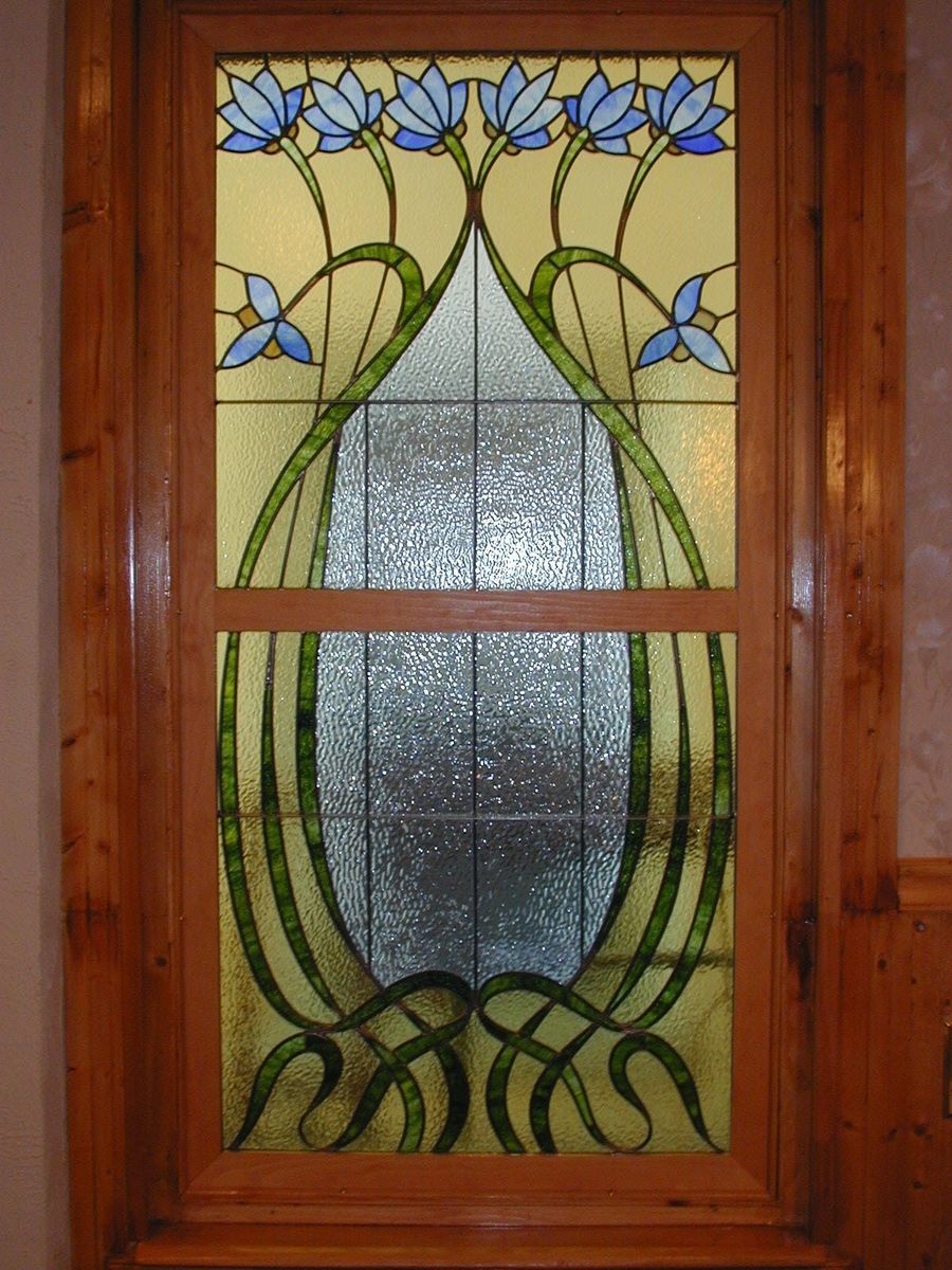 Hand Made Custom Stained Glass Arts And Crafts Style 