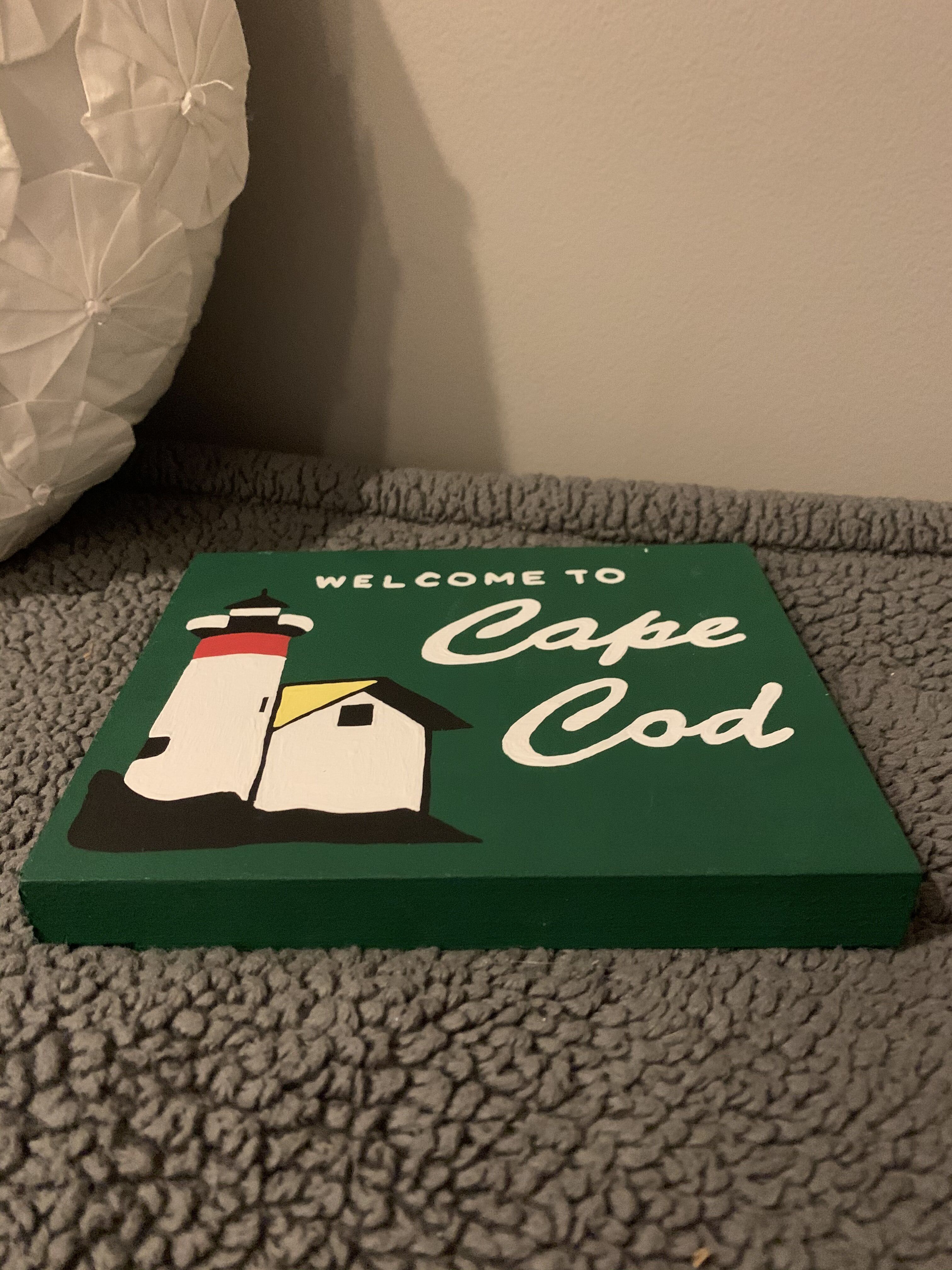 Buy Hand Crafted To Cape Cod Wood Sign, made to order from