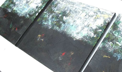 Custom Made Black Acrylic Abstract Landscape Painting Modern Art Original On Canvas