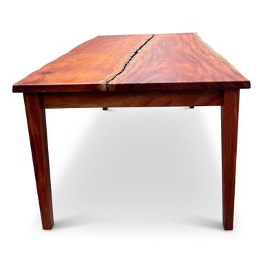 Custom Made African Mahogany Dining Table + 2 Benches