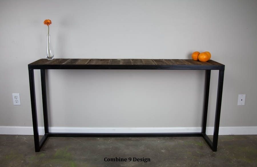 A Hand Made Sofa Table Steel Reclaimed Wood Modern Urban A Hand Made Sofa Table Steel Reclaimed Wood Modern Urban Vintage Console Style Loft Decor To Order From Combine 9