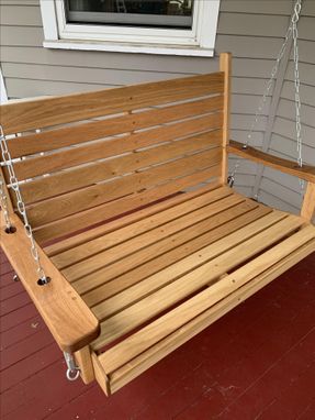 Custom Made White Oak Porch Swing