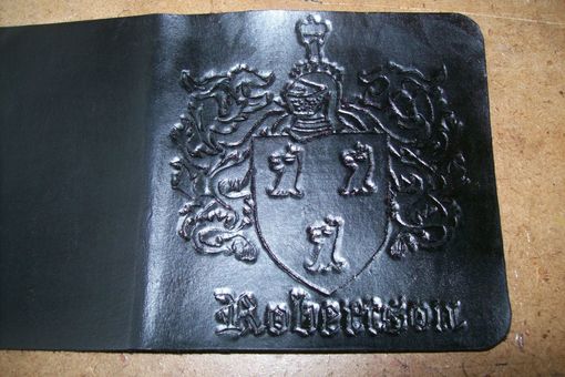 Custom Made Bi-Fold Leather Black Wallet