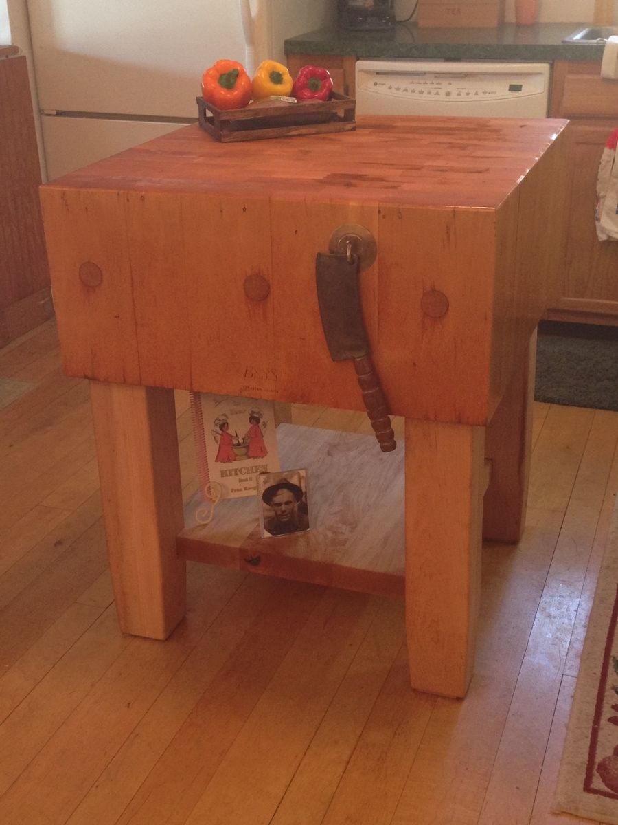 Custom Made Butcher Block Restoration By The Homestead Wood Custom Made Butcher Block Restoration