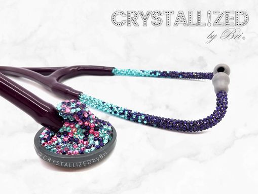 Custom Made Ombre Crystallized Littmann Master Cardiology Stethoscope Nurse Bling European Crystals Bedazzled
