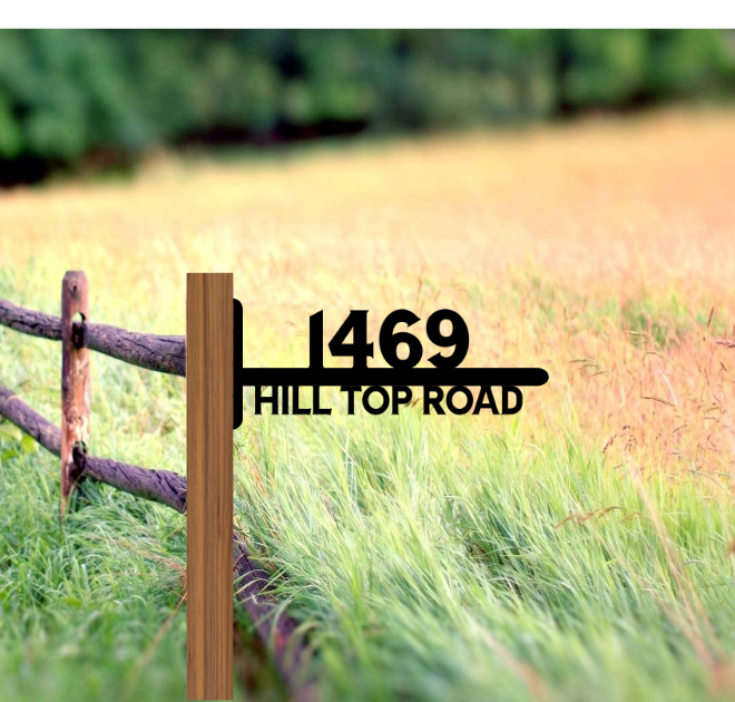 Buy Hand Made Personalized Metal Address Sign Hanger, made to order